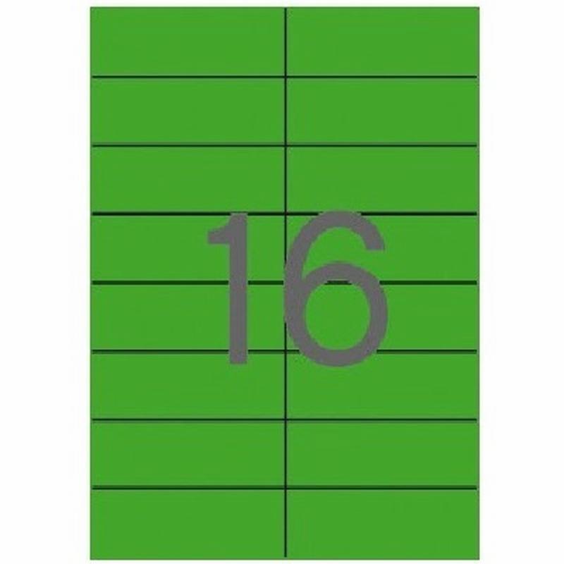 ETIQUETA ADHESIVA APLI LASER/COPY/INKJET 105X37 MM. VERDE 20 HOJAS DIN A4 320 ETIQUETAS (01598) - ETIQ.LASER 105*37 VE CJ320 20H