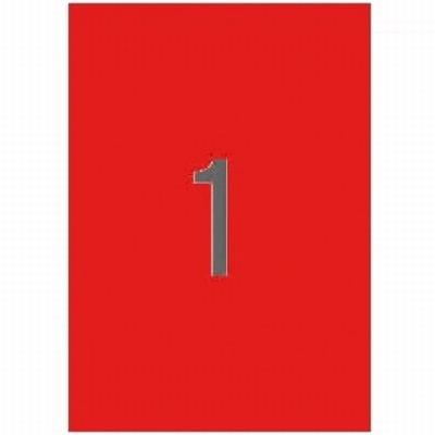 ETIQUETA ADHESIVA APLI LASER/COPY/INKJET 210X297 MM. ROJA...