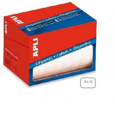 ETIQUETAS APLI  BLANCAS EN ROLLO 8X12 MM. ESCRITURA...