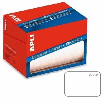 ETIQUETAS APLI BLANCAS EN ROLLO 22X32 MM. ESCRITURA...