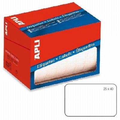 ETIQUETAS APLI BLANCAS EN ROLLO 25X40 MM. ESCRITURA...