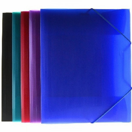 CARPETA OFFICE BOX GOMAS A3+ CON SOLAPAS PLASTICO COLORES SURTIDOS (51515) - CARP.GOMA SOLAP.A3 PP HFP 51515