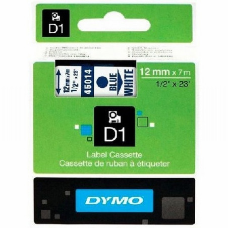 CINTA DYMO 1000 AZUL-BLANCO 12MM X 7MTS. D1 (S0720540) (45014) - CINTA DYMO 12MM AZ/BL 45014