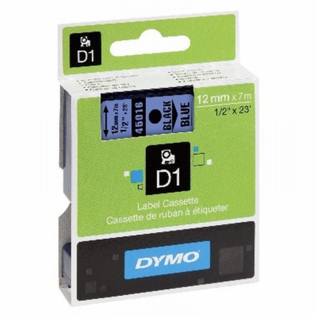 CINTA DYMO 1000 NEGRO-AZUL 12MM X 7MTS. D1 (S0720560) (45016) - CINTA DYMO 12MM NG/AZ 45016