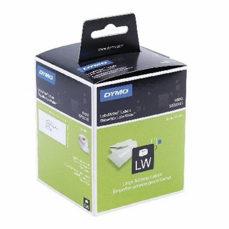 ETIQUETA ADHESIVA DYMO 99012 -TAMAÑO 89X36 MM LABELWRITER 260 ETIQUETAS POR ROLLO CAJA DE 2 ROLLOS (S0722400)