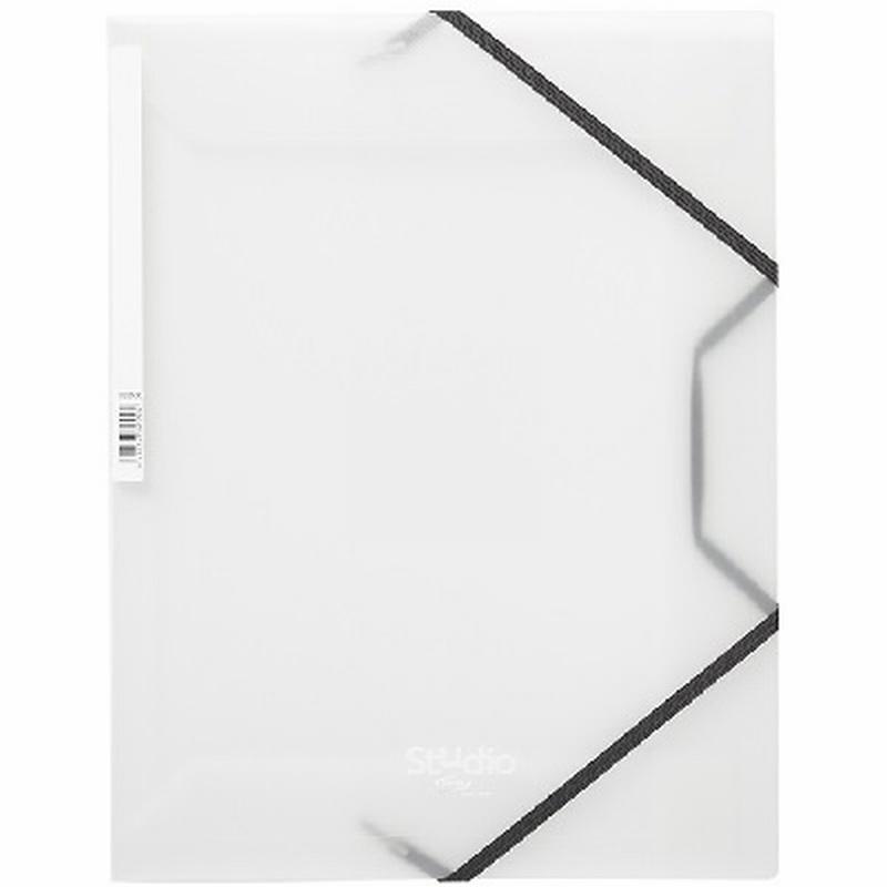 CARPETA PARDO SOLAPAS POLIPROPILENO DIN A4 330X245MM. STUDIO STYLE TRANSPARENTE (825500) - CARP.PLAST.GOMA