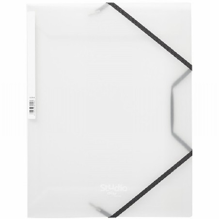 CARPETA PARDO SOLAPAS POLIPROPILENO DIN A4 330X245MM. STUDIO STYLE TRANSPARENTE (825500) - CARP.PLAST.GOMA