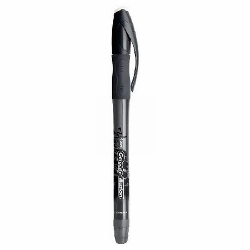 BOLIGRAFO BIC GELOCITY ILLUSION BORRABLE RETRACTIL TINTA GEL NEGRO PUNTA DE 0,7 MM (943441) DE BIC - BOLI.BIC GELOCITY