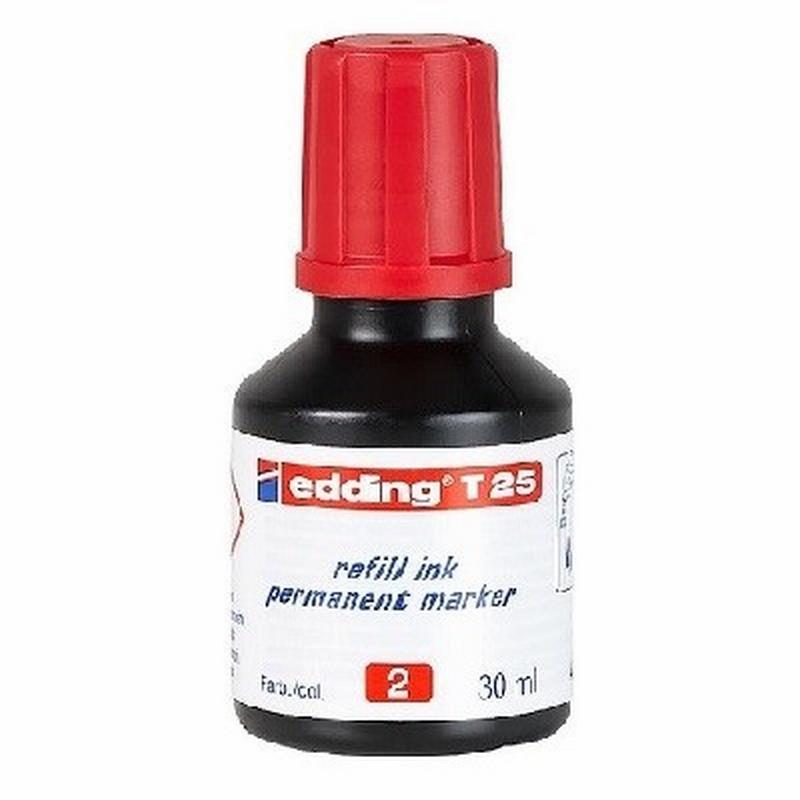 TINTA ROTULADOR EDDING T-25 ROJA BOTE 30 ML (T25-02) DE EDDING - TINTA EDDING RJ