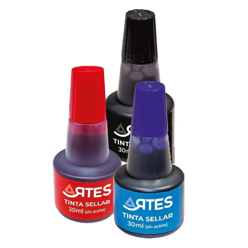 TINTA ARTES PARA SELLAR 30ML AZUL (9810 1) - TINTA TAMPON AZ ADVENDI