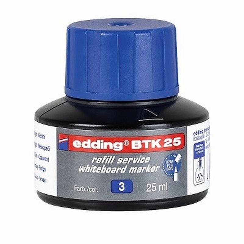 TINTA EDDING BTK-25 PARA PIZARRAS BLANCAS FRASCO 25 ML AZUL (BTK25-03) - TINTA PIZARRA EDDING AZ