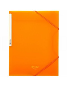 CARPETA PARDO SOLAPAS POLIPROPILENO DIN A4 330X245MM. STUDIO STYLE NARANJA (825509) - CARP.PLAST.GOMA A4 NJ.POLIPROPILENO