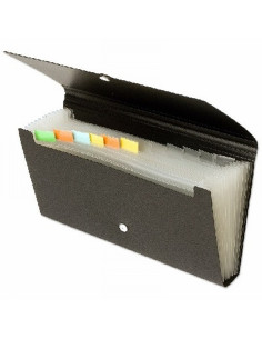 CARPETA OFFICE BOX CLASIFICADORA PARA CHEQUE 12 SEPARADORES NEGRO (42668) - CLASIFICADOR CHEQUES/RECIBOS 12SEP.42668