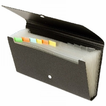 CARPETA OFFICE BOX CLASIFICADORA PARA CHEQUE 12 SEPARADORES NEGRO (42668) - CLASIFICADOR CHEQUES/RECIBOS 12SEP.42668
