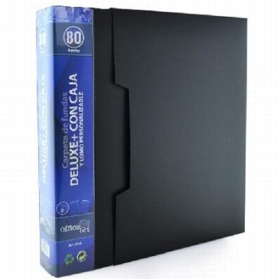 CARPETA OFFICE BOX DELUXE DIN A4 80 FUNDAS CON CAJETIN...