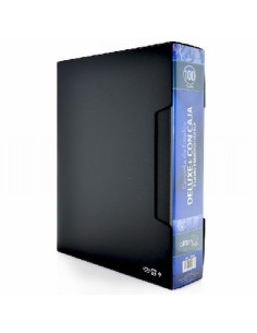 CARPETA OFFICE BOX DELUXE DIN A4 100 FUNDAS CON CAJETIN NEGRO (10068) - CARP.100FUNDAS C/CJ HFP OFFICE BOX
