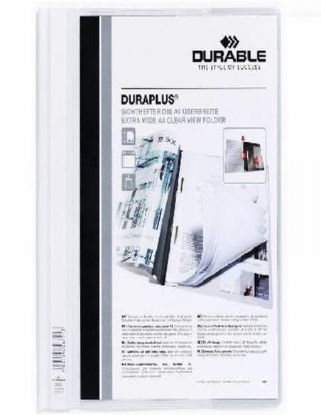CARPETA DURAPLUS DIN A4 CON FASTENER BLANCO DURABLE (2579-02) - CARP.SOLAPA A4 BL DURAPLUS