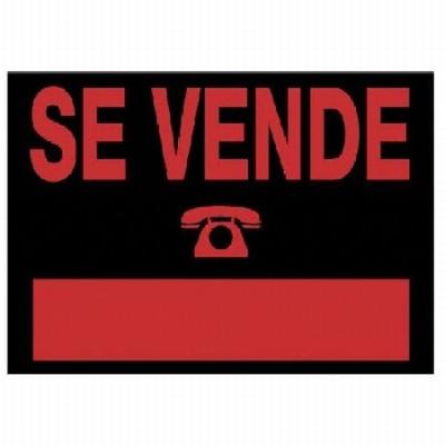 CARTEL PLASTICO ARCHIVO 2000 "SE VENDE" FLUORESCENTE...