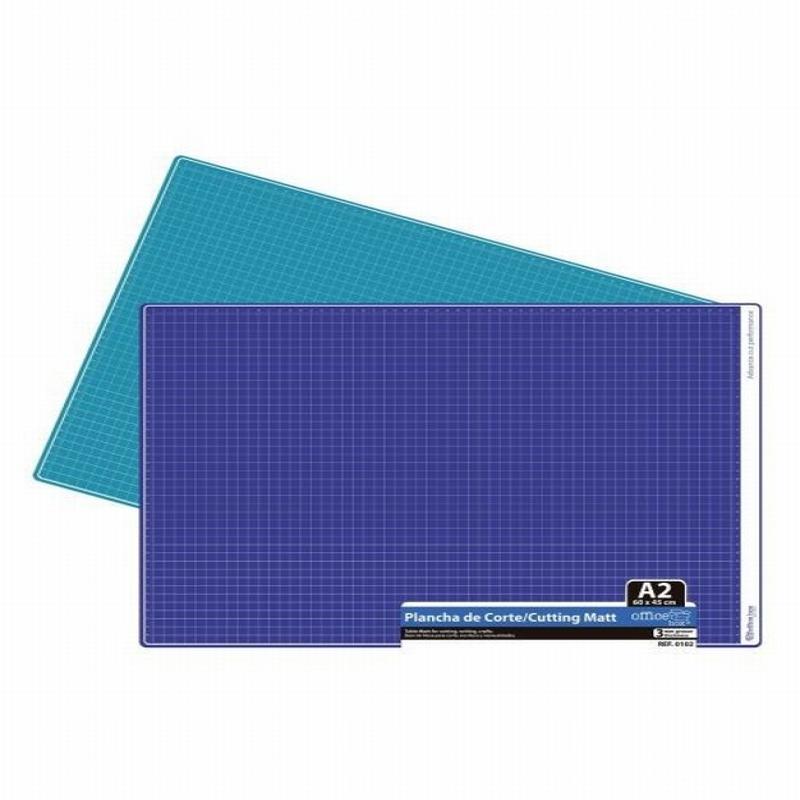 PLANCHA PARA CORTE OFFICE BOX DIN A2 3 MM GROSOR 450X600 MM. COLOR AZUL (0102) - CUTTER PLANCHA 45*60 A2