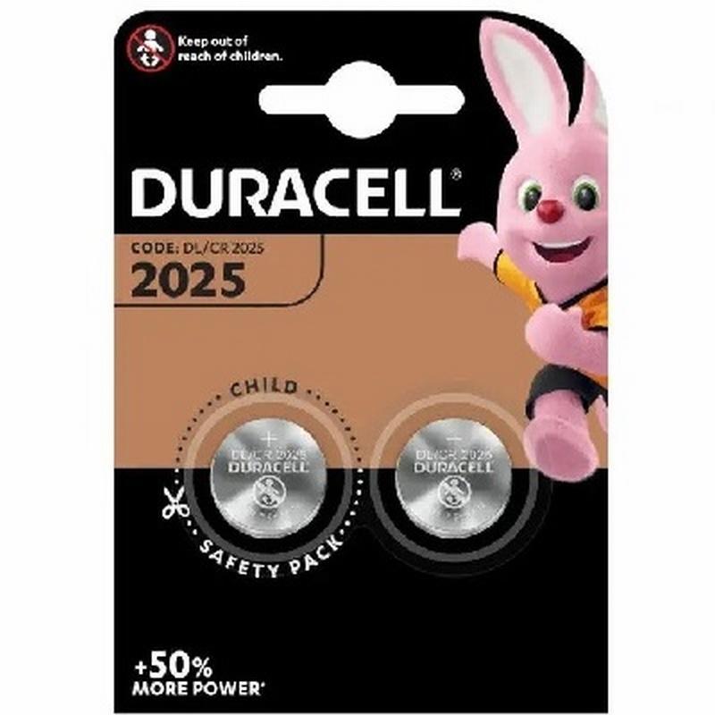 PILA DURACELL ALCALINA BOTON CR2025 BLISTER 2 UNIDADES (948990) - PILA BOTON ALCALINA CR2025 2UN. DURACELL