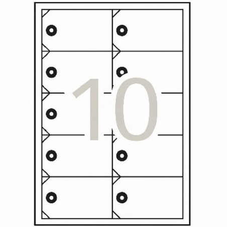 ETIQUETAS COLGANTES IMPRIMIBLES APLI CON ARANDELA 98 X 57 MM 100 UNIDADES (10149) - ETIQ.ARANDELA 98*57 INK CJ100*