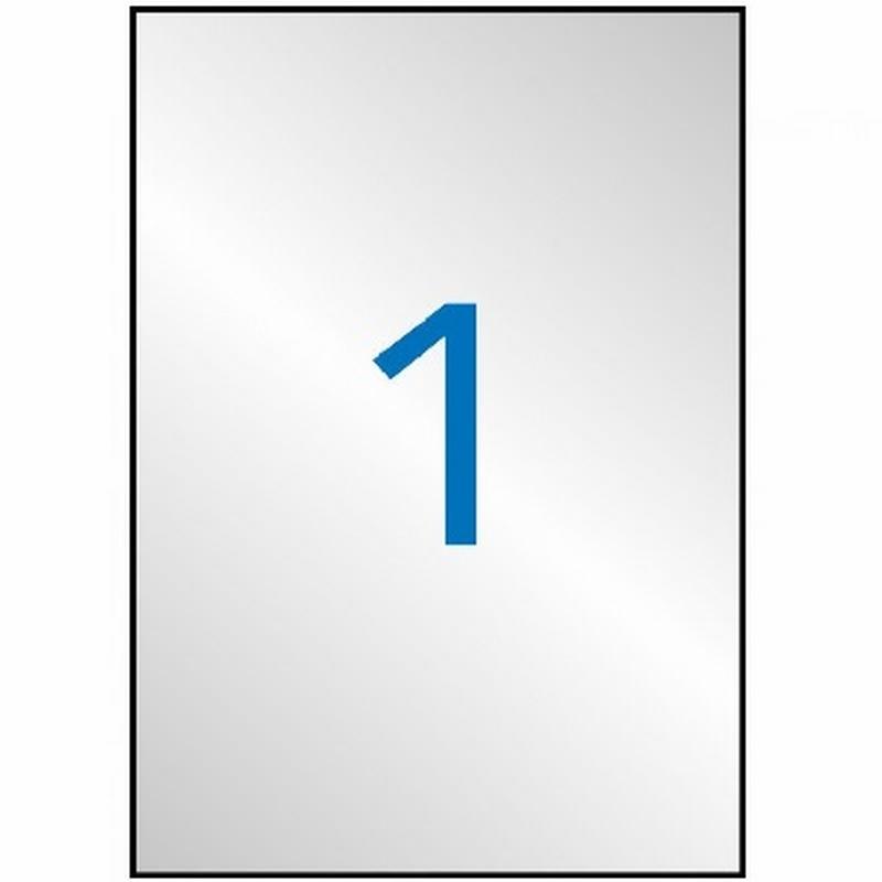 ETIQUETA ADHESIVA APLI LASER FOTOCOPIADORA POLIESTER 210x297 MM. PLATA 20 HOJAS DIN A4 540 ETIQUETAS (10071)