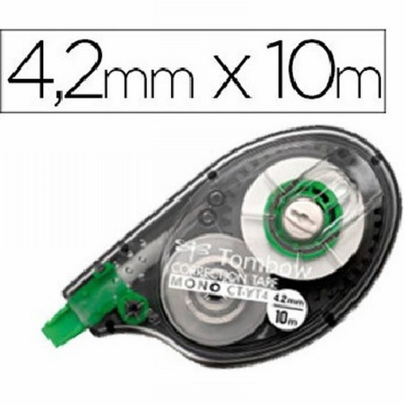 CORRECTOR TOMBOW CINTA 4,2 MM X 10 MT APLICACION LATERAL (CTYT420) - CORRECTOR TOMBOW 4.2MM*10M LATERAL