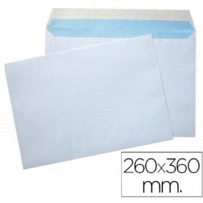 SOBRE SAM BLANCO FOLIO PROLONGADO 260x360 MM. TIRA...