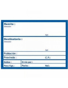 ETIQUETA APLI ADHESIVA ENVIO 200 UNIDADES (00324) - ETIQ.ADH.ENVIOS 86*109 C200 APLI