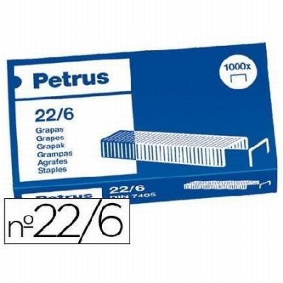 GRAPAS PETRUS Nº 22/6 COBREADAS CAJA DE 1000 UNIDADES...