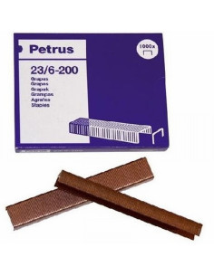 GRAPAS PETRUS Nº 23/6 CAJA DE 1000 UNIDADES (23600) - GRAPA 23/6 COBR.CJ1000 PETRUS