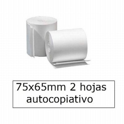 ROLLO FABRISA PAPEL AUTOCOPIATIVO 75X65X12 MM DE 2 HOJAS...