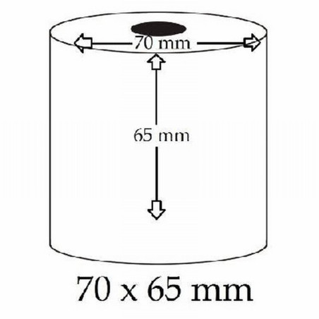 ROLLO FABRISA PAPEL ELECTRA 70X65X12 MM PARA REGISTRADORAS (16159) - PAP.CALCU.70*65 ELECTRA ROLLO