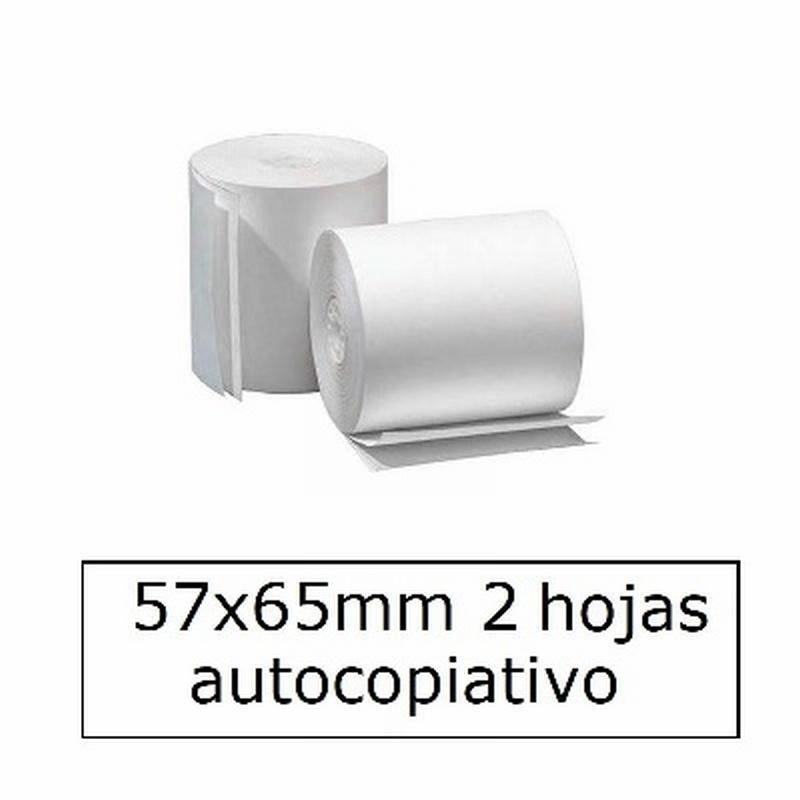 ROLLO FABRISA PAPEL AUTOCOPIATIVO 56,5X65X12 MM DE 2 HOJAS PARA REGISTRADORAS (16177) DE FABRISA - PAP.CALCU.56,5*65