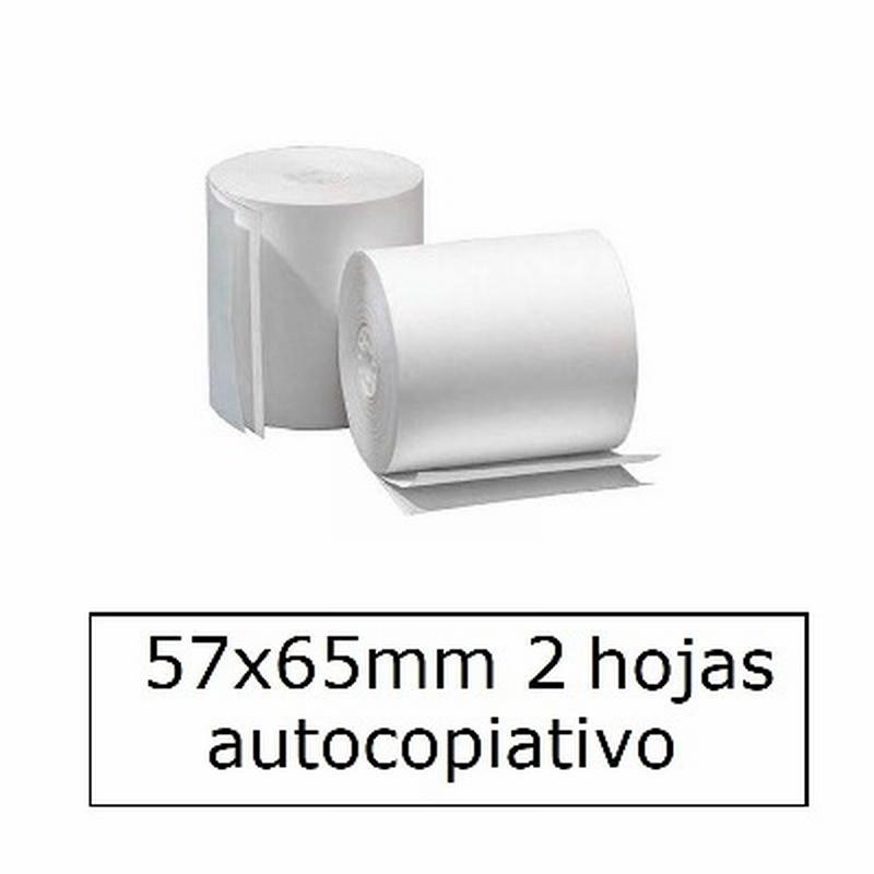 ROLLO FABRISA PAPEL AUTOCOPIATIVO 56,5X65X12 MM DE 2 HOJAS PARA REGISTRADORAS (16177) - PAP.CALCU.56,5*65 2H.EUROCALCO