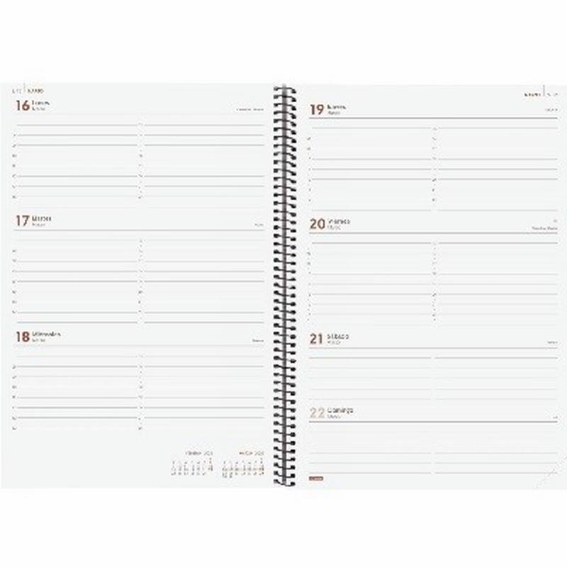 AGENDA ANUAL FINOCAM 2026 ESPIRAL OPAQUE E40 SEMANA VISTA HORIZONTAL DIN A4 (747811026) (747816026) - AGEND.ESPIRAL A4 S/V/H