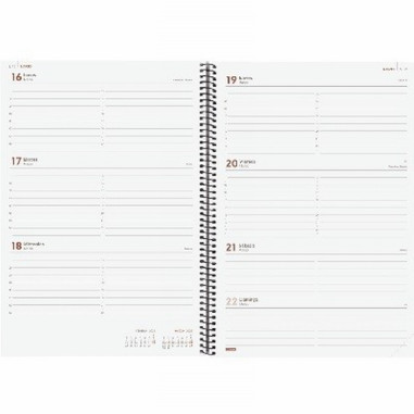 AGENDA ANUAL FINOCAM 2027 ESPIRAL OPAQUE E40 SEMANA VISTA HORIZONTAL DIN A4 (742781027) (742786027) - AGEND.ESPIRAL A4 SVH