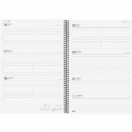 AGENDA ANUAL FINOCAM 2027 ESPIRAL OPAQUE E40 SEMANA VISTA HORIZONTAL DIN A4 (742781027) (742786027) - AGEND.ESPIRAL A4 SVH