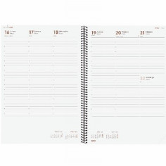 AGENDA ANUAL FINOCAM 2027 ESPIRAL OPAQUE E40 SEMANA VISTA VERTICAL DIN A4 210x297 MM (742851027) (742856027)