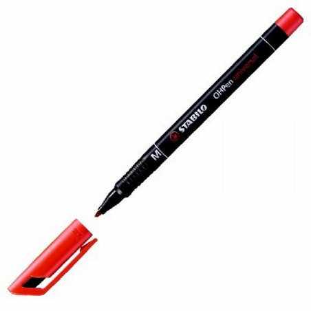 ROTULADOR PERMANENTE STABILO OHPEN PUNTA MEDIA ROJO (843/40) DE STABILO - ROT.OH-PEN M RJ STABILO