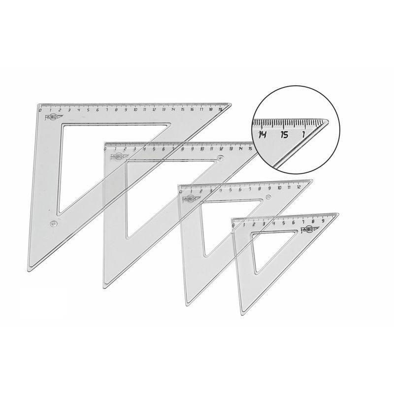 ESCUADRA FAIBO 30 CMS TRANSPARENTE (31230) -...