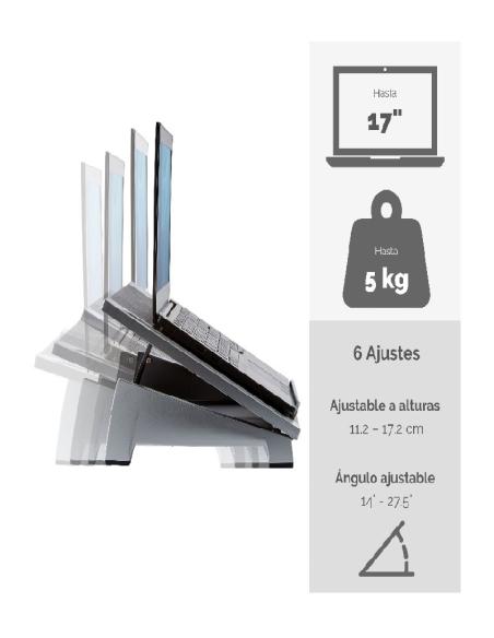 ELEVADOR VERTICAL FELLOWES PARA PORTATIL OFFICE SUITE (8032001) DE FELLOWES - SOPORTE ORDENADOR PORTATIL FEL