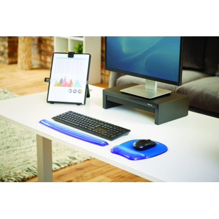 REPOSAMUÑECAS DE GEL FELLOWES PARA TECLADO AZUL (9113709) - REPOSAMUÑECAS TECL GEL AZ FELL91137