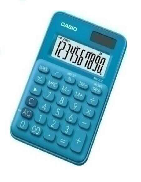 CALCULADORA CASIO DE SOBREMESA 10 DÍGITOS (MS-7UC-BU) (MS-7UC-RD) (MS-7UC-GN) DE CASIO - CALC.CASIO MS-7UC 10 DIG.