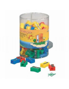 SACAPUNTAS FAIBO PLASTICO RECTANGULAR 1 USO (P02) - AFILALAP.PLASTICO 1USO