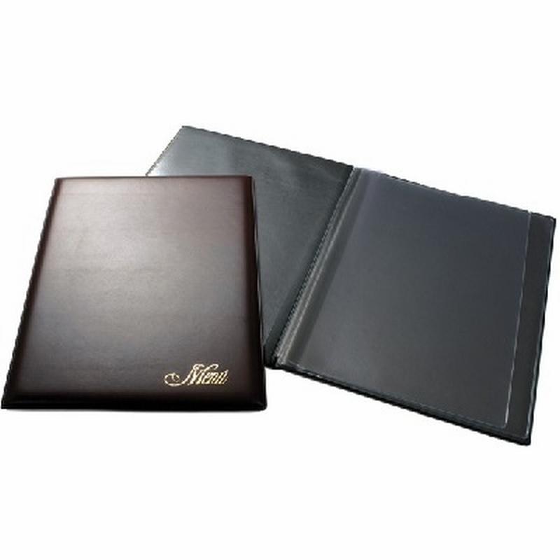 PORTAMENU GRAFOPLAS PVC FOLIO CON 2 FUNDAS EN COLOR CUERO VIEJO (06111041) O NEGRO (06111010) DE GRAFOPLAS