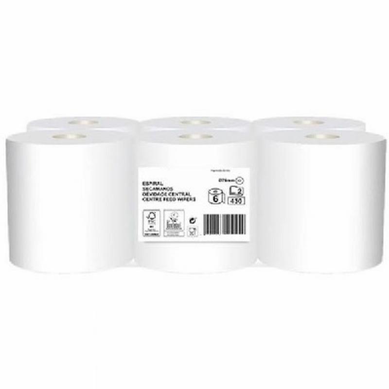 PAPEL SECAMANOS AMOOS 2 CAPAS CELULOSA GOFRADA 195 MM X 175 MTS PAQUETE DE 6 ROLLOS INDIVISIBLE (J621837)