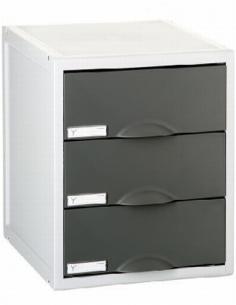 MODULO ARCHISYSTEM DE ARCHIVO 2000 DE 3 CAJONES GRIS (8403C GS) O ANTRACITA (8403C GF) - CONJUNTO 3 CAJONES 8403GS-GS ARCHIVO 2