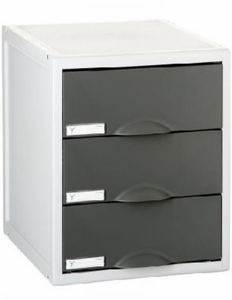 MODULO ARCHISYSTEM DE ARCHIVO 2000 DE 3 CAJONES GRIS (8403C GS) O ANTRACITA (8403C GF) - CONJUNTO 3 CAJONES 8403GS-GS ARCHIVO