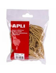 GOMAS ELASTICAS APLI 80 X 2 MM Nº6 BOLSA DE 100 GR (12854) - GOMA ELA.1.5MM*60MM 100GR.